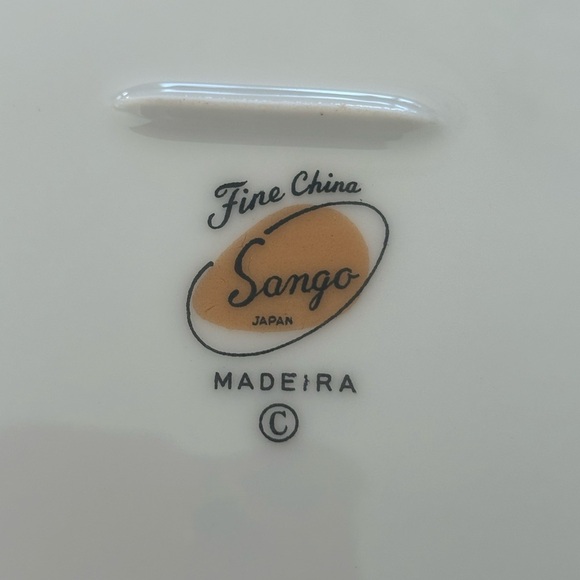 Vintage  Sango China Navarro Gray Floral #6283 dinner plates - Picture 5 of 8